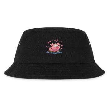 Piggy in the Mud Heart - Kids’ Bucket Hat - black - Front