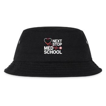 Med School Stethoscope Heart Tea - Kids’ Bucket Hat - black - Front