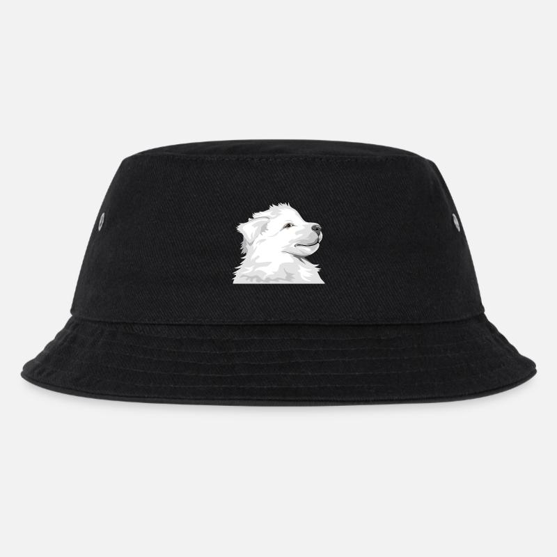 Cagnolo bianco - Cappello alla pescatora per bambini - nero