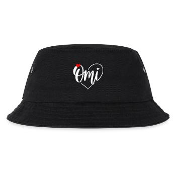 Omi Herzmonogramm mit Herz - Kinder Bucket Hat - Schwarz - Vorne