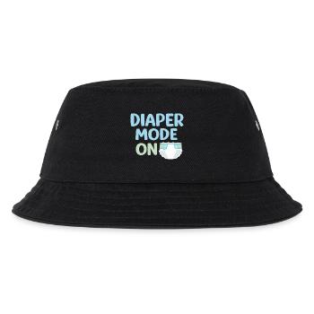 DIAPER MODE ON Shirt – Baby & Parent Design - Kids’ Bucket Hat - black - Front