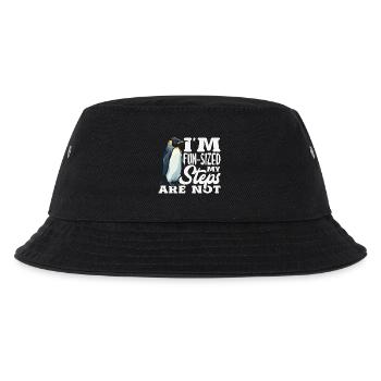 Warte Auf Mich, Ich Habe Kleine Beine - Kinder Bucket Hat - Schwarz - Vorne