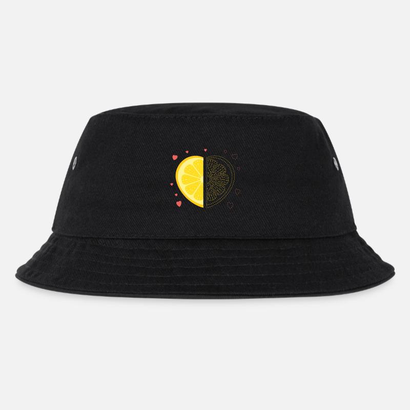 Lemon Heart – Missing My Other Half - Kids’ Bucket Hat - black