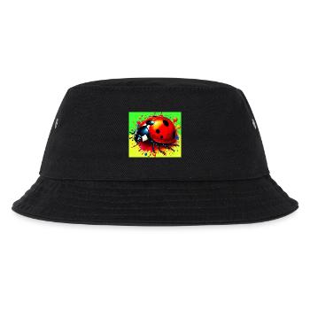 Marienkäfer - Kinder Bucket Hat - Schwarz - Vorne