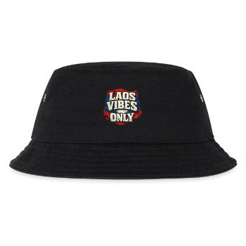 Laos Vibes Only Laotische Wurzel - Kinder Bucket Hat - Schwarz - Vorne