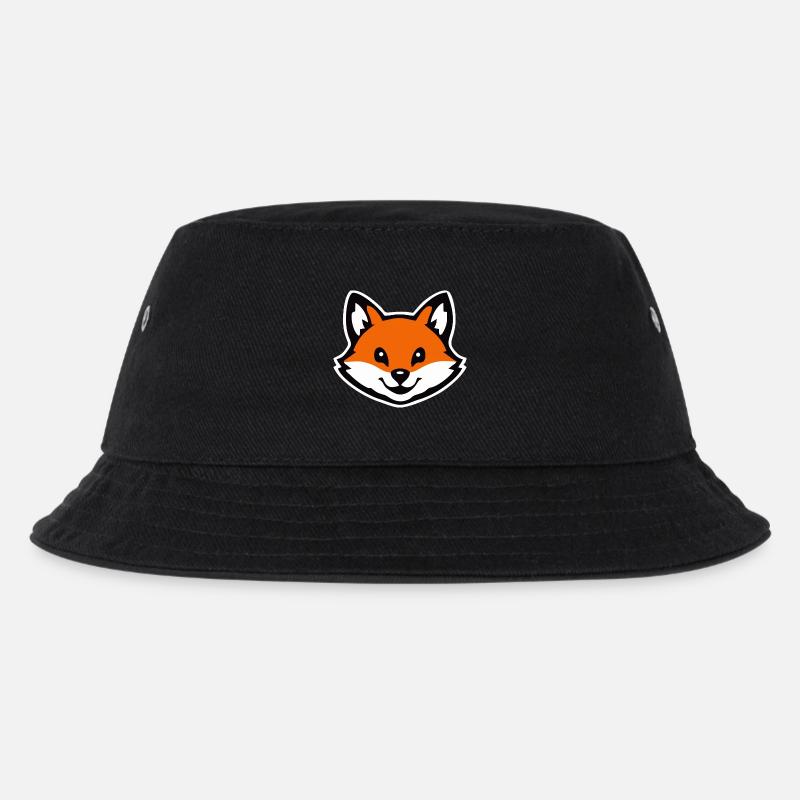 Dessin animé autocollant Fox Face - Bob Enfant - noir