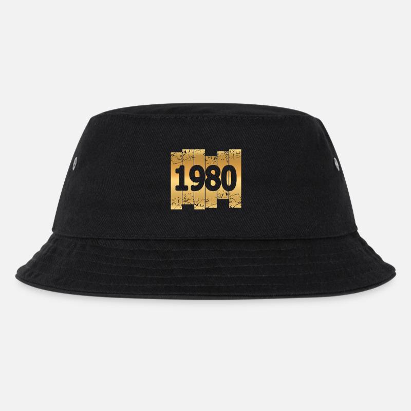 1980 - Kinder Bucket Hat - Schwarz