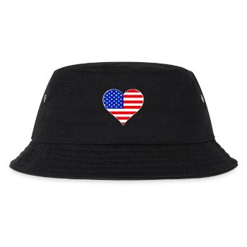 Coeur drapeau américain - Bob Enfant - noir - Devant