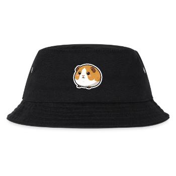 Meerschweinchen Kopf Sticker - Kinder Bucket Hat - Schwarz - Vorne