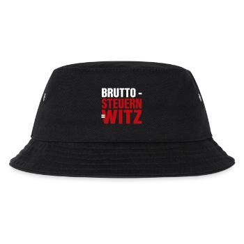 Brutto - Steuern = Witz - Kinder Bucket Hat - Schwarz - Vorne