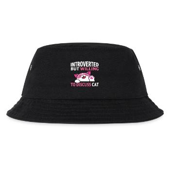 Introverted cat discussion - Kinder Bucket Hat - Schwarz - Vorne