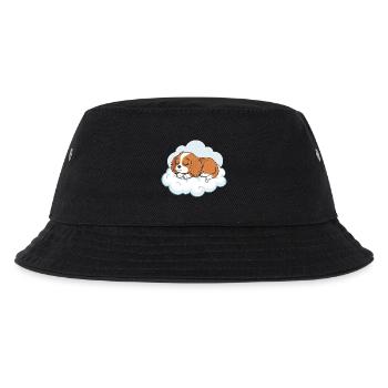 Dreamy Puppy on Cloud - Kids’ Bucket Hat - black - Front
