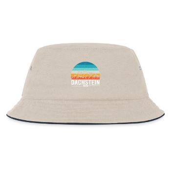 Dachstein Ramsau Österreich Retro Sunset - Kinder Bucket Hat - Natur/Navy - Vorne