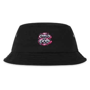 Child Of God Streetwear Vintage - Kinder Bucket Hat - Schwarz - Vorne