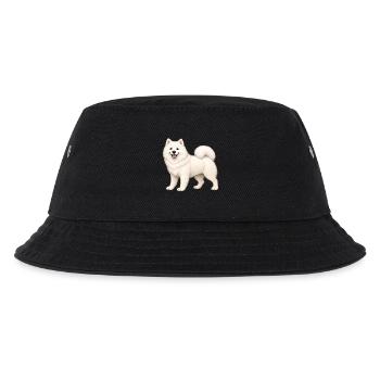 Weißer, pelziger Samojeden - Kinder Bucket Hat - Schwarz - Vorne