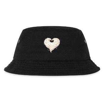 Sahne Herz Backen Süßes Design - Kinder Bucket Hat - Schwarz - Vorne