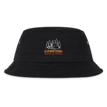 Camping 1000 Sterne Hotel - Minimalistisches Campe - Kinder Bucket Hat - Schwarz - Vorne