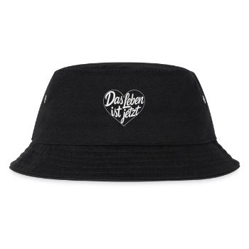 Das Leben ist Jetzt Herz - Kinder Bucket Hat - Schwarz - Vorne