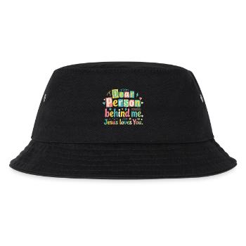 Jesus loves you positive message - Kids’ Bucket Hat - black - Front