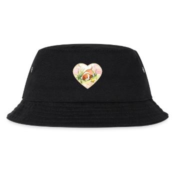 Welpe und Küken: 🐶🐥Unerwartete Freundschaft - Kinder Bucket Hat - Schwarz - Vorne