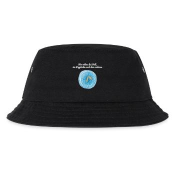 We Save the World, Cardboard Straw Satire - Kids’ Bucket Hat - black - Front