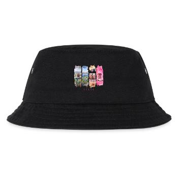 Texas Travel – Longhorn & Cowboy Spirit - Kinder Bucket Hat - Schwarz - Vorne