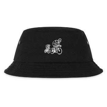 Radfahrer Zeichnung - Kinder Bucket Hat - Schwarz - Vorne