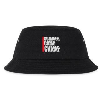Summer Camp Champ Lustig Kinder Outdoor Abenteuer - Kinder Bucket Hat - Schwarz - Vorne