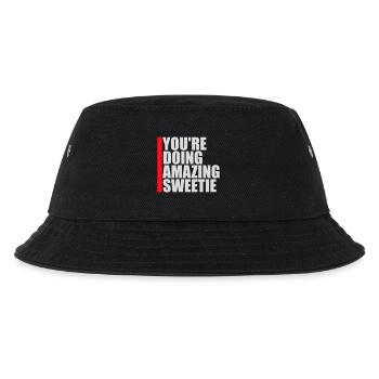 You're Doing Amazing Sweetie Lustig Ermutigend - Kinder Bucket Hat - Schwarz - Vorne