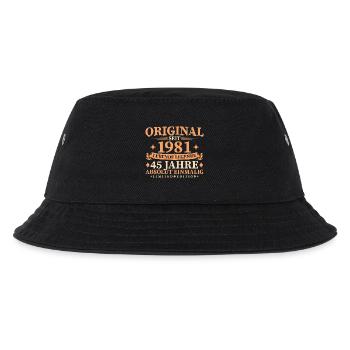 Original 1981 Jahrgang geboren 45. Geburtstag - Kinder Bucket Hat - Schwarz - Vorne