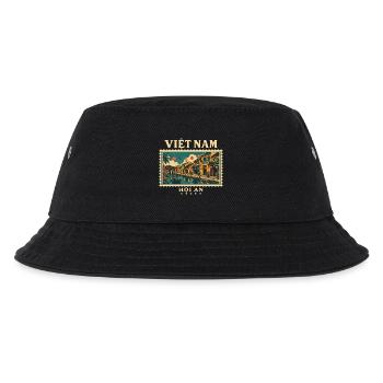 Vietnam und Hội An Vintage_Reisemarke - Kinder Bucket Hat - Schwarz - Vorne