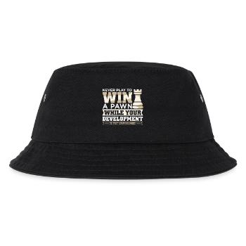Schach Schachspieler Schachbrett - Kinder Bucket Hat - Schwarz - Vorne