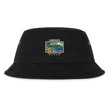 Jamaika Montego Bay Vintage Reisemarke - Kinder Bucket Hat - Schwarz - Vorne