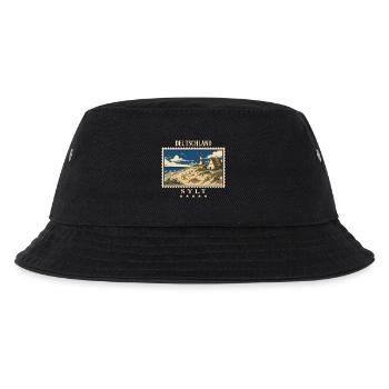 Deutschland Sylt Vintage Reisemarke - Kinder Bucket Hat - Schwarz - Vorne