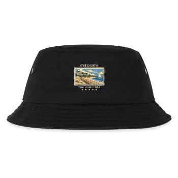 USA The Hamptons Vintage Travel Brand - Kids’ Bucket Hat - black - Front