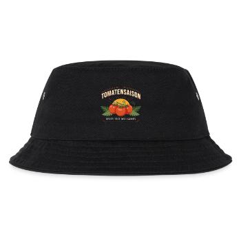 Tomatensaison Logo Beste Zeit - Kinder Bucket Hat - Schwarz - Vorne