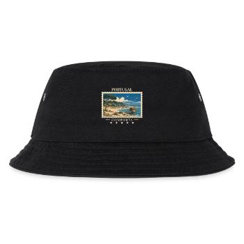 Portugal Comporta Vintage Reisemarke - Kinder Bucket Hat - Schwarz - Vorne