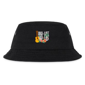 Lustiges Ukulele Designs Und Sprüche - Kinder Bucket Hat - Schwarz - Vorne
