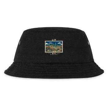 Taiwan Taipei Vintage Reisemarke - Kinder Bucket Hat - Schwarz - Vorne
