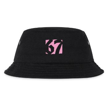 67 Minimal Streetwear Trend Design - Kinder Bucket Hat - Schwarz - Vorne