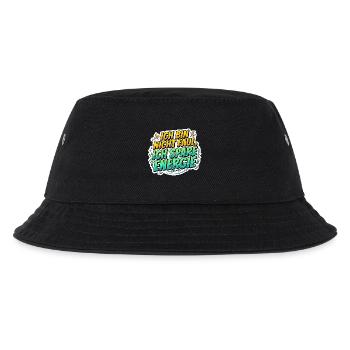 Ich bin nicht faul, ich spare Energie - Kinder Bucket Hat - Schwarz - Vorne