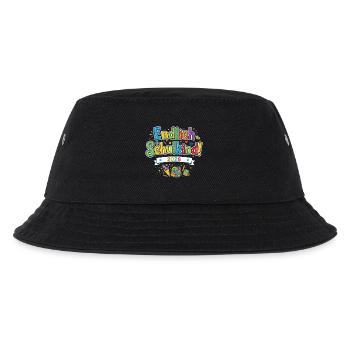 Endlich Schulkind 2026 - bunter Schulstart - Kinder Bucket Hat - Schwarz - Vorne