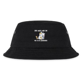 Schlafende Taube – Wille war da, lustige Sprüche - Kinder Bucket Hat - Schwarz - Vorne