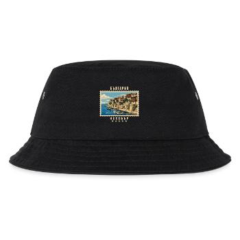 Bulgarien Nessebar Vintage Reisemarke - Kinder Bucket Hat - Schwarz - Vorne
