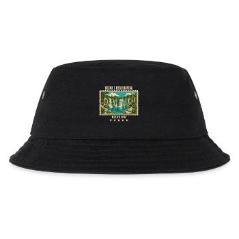 Bosnien und Herzegowina Kravica Vintage Reisemarke - Kinder Bucket Hat - Schwarz - Vorne