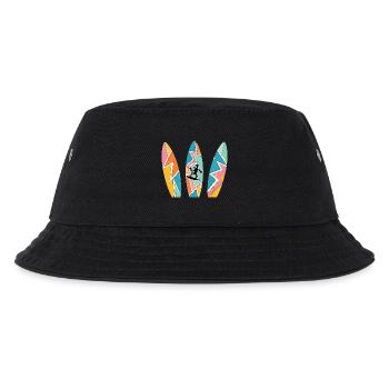 HOZGOR Retro-Boards - Kinder Bucket Hat - Schwarz - Vorne