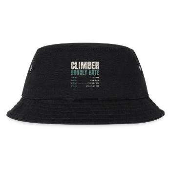 Climber Hourly Rate Funny - Kids’ Bucket Hat - black - Front