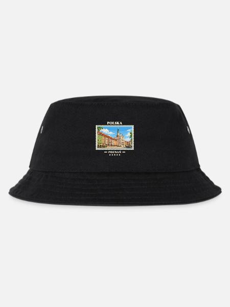 Polska Poznań Vintage Reisemarke - Kinder Bucket Hat - Schwarz