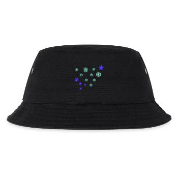 Schneeflocken - Kinder Bucket Hat - Schwarz - Vorne