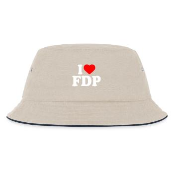 I love fdp - Kinder Bucket Hat - Natur/Navy - Vorne